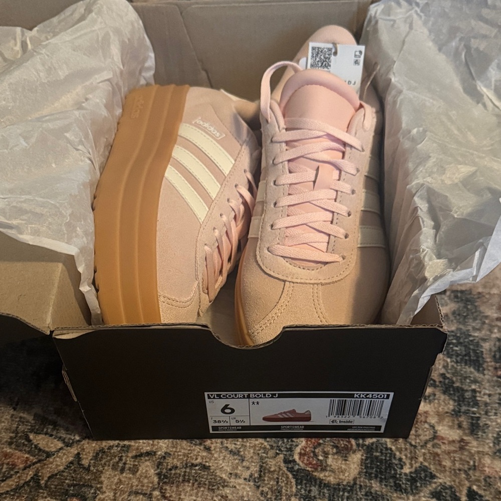 Adidas Women's Light Pink Platform Sneakers